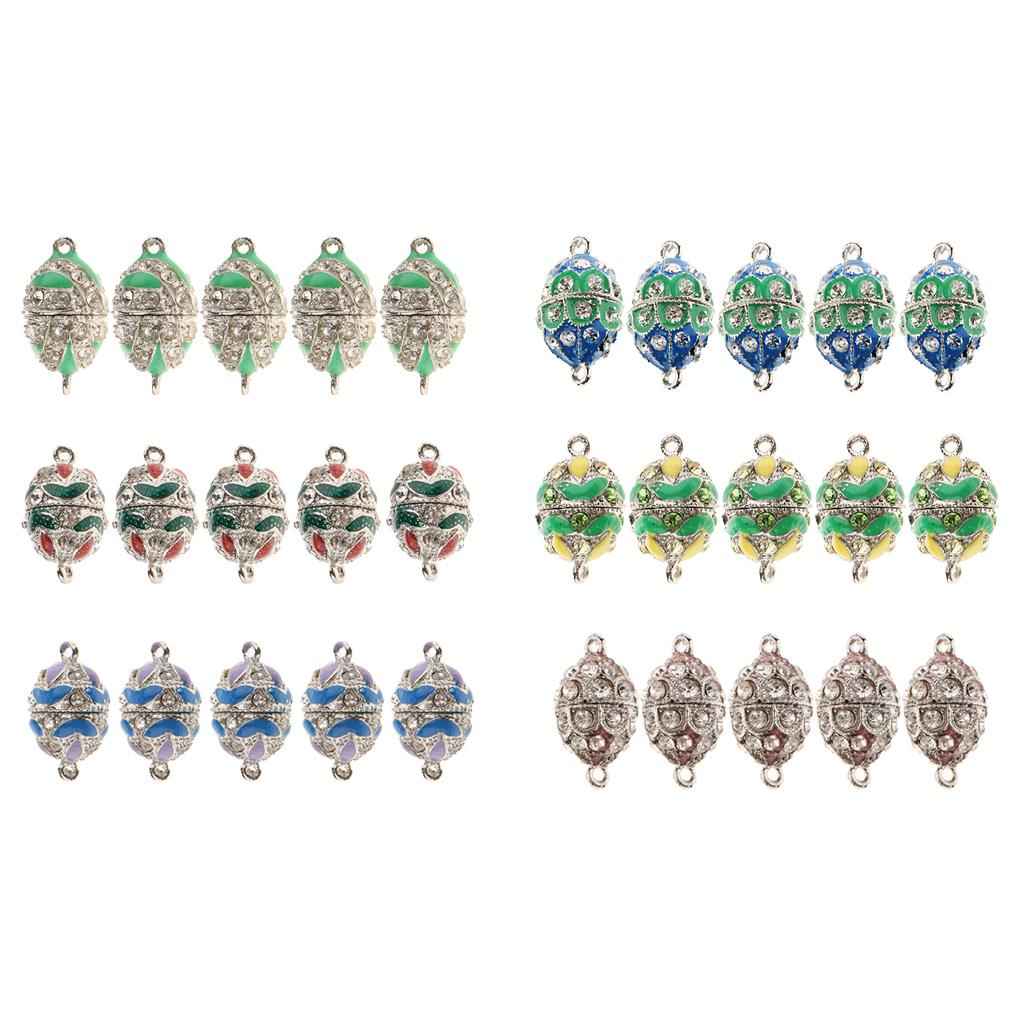 5 Pieces Magnetic Clasp Hook for DIY Necklace Bracelet Making  Blue-purple