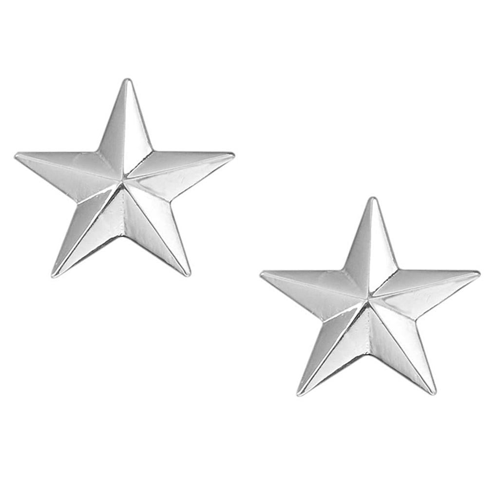 2 Pairs Star Brooch Pins Badge Suit Cloth Clip Shirt Lapel Pin Collar Pin