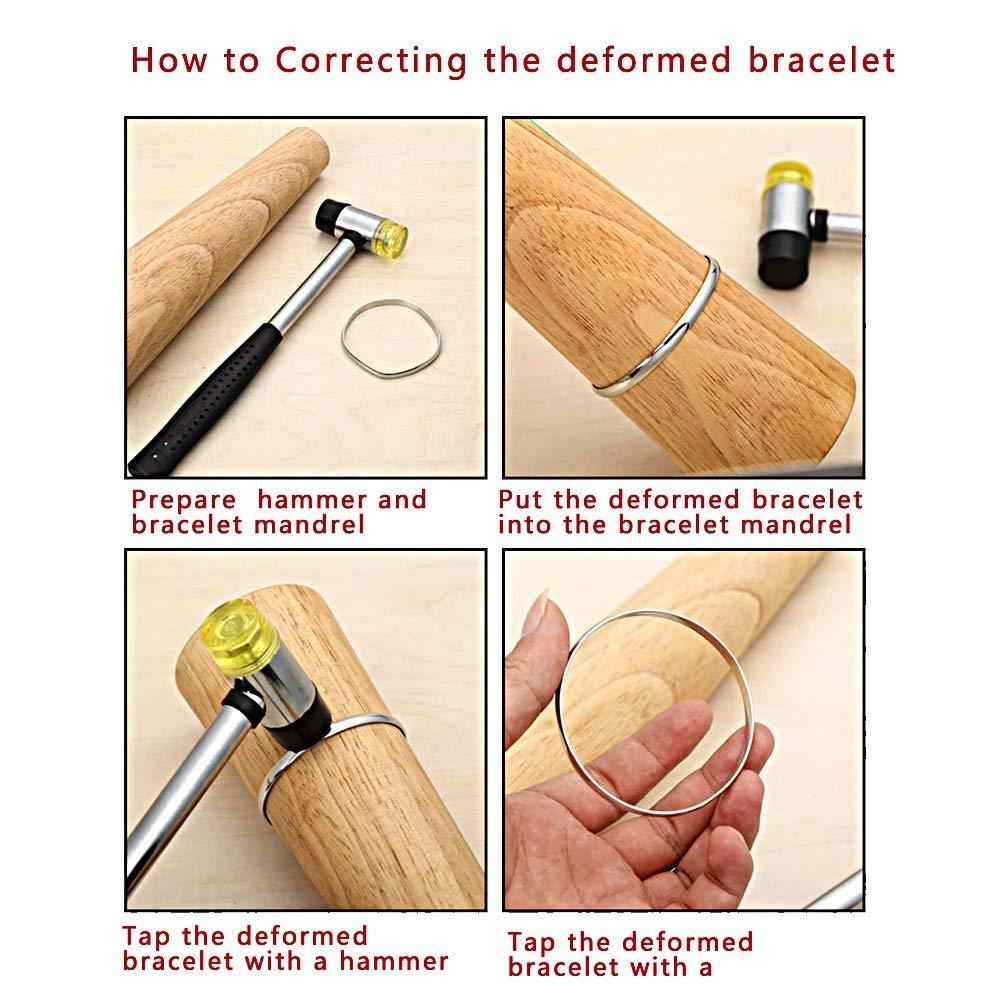 Hard Wood Oval Bracelet Sizing Bangle Mandrel Wire Wrapping Tool for Jewelry Repair