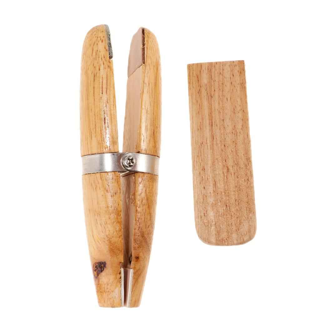 Natutal Wooden Jewelers Ring Clamp Wood Jewelry Vise Tool Holder Hold Rings