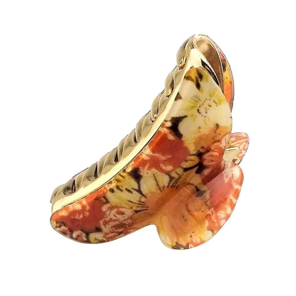 Women Flower Large Hair Claw Grip Clips Pin Hair Clamps Clasp Makeup Tools