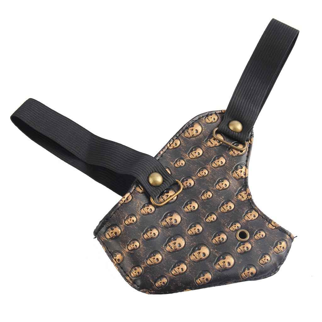 Punk Masquerade Mask Motocycle Anti Dust Mask Half Face Gothic Rivet Golden