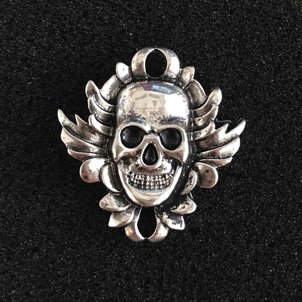 1 piece skull head shape silver pin back cluth brooch badge fashion jewelry