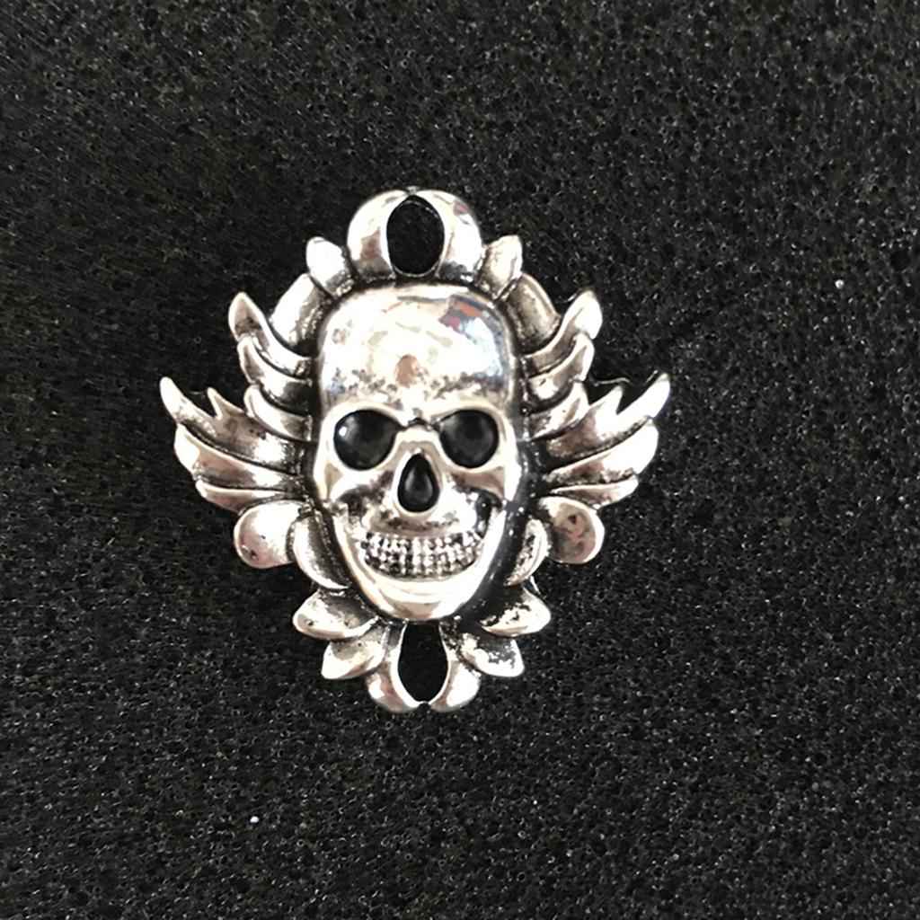 1 piece skull head shape silver pin back cluth brooch badge fashion jewelry