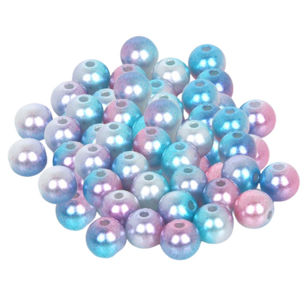 2x50/100/200/500Pc ABS Plastic Loose Beads 8mm  Blue Purple Red