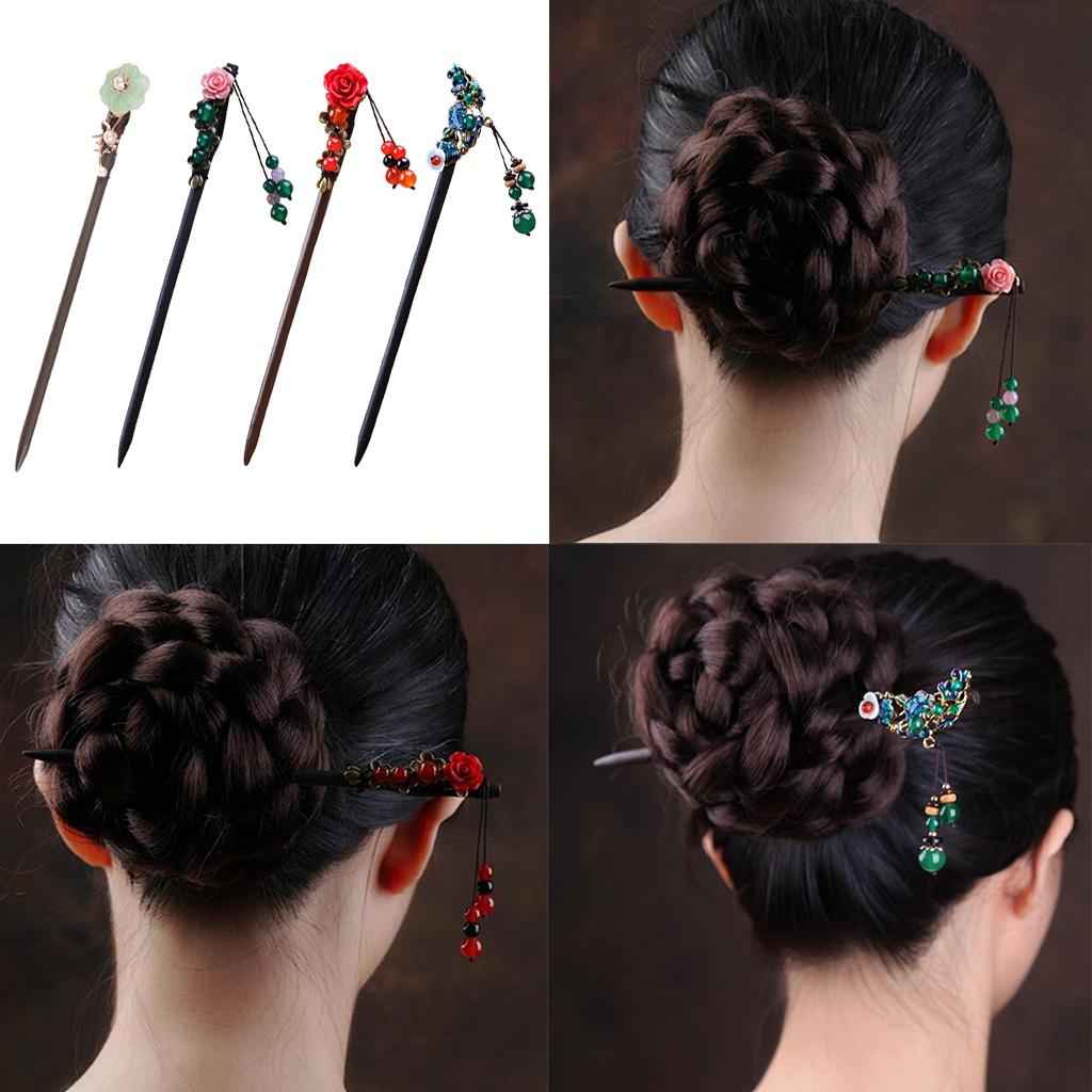 Handmade Hair Sticks Wooden Hair Pin Women Girl Gift for Long Hair A