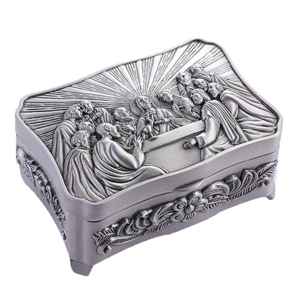 Vintage Elegant Trinket Jewelry Boxes Metal Gift Storage Organizer Cases