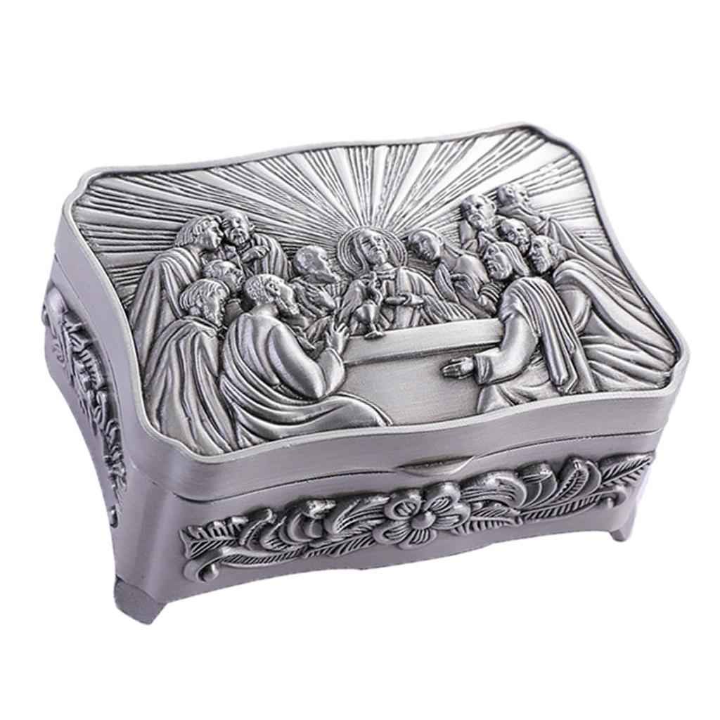 Vintage Elegant Trinket Jewelry Boxes Metal Gift Storage Organizer Cases