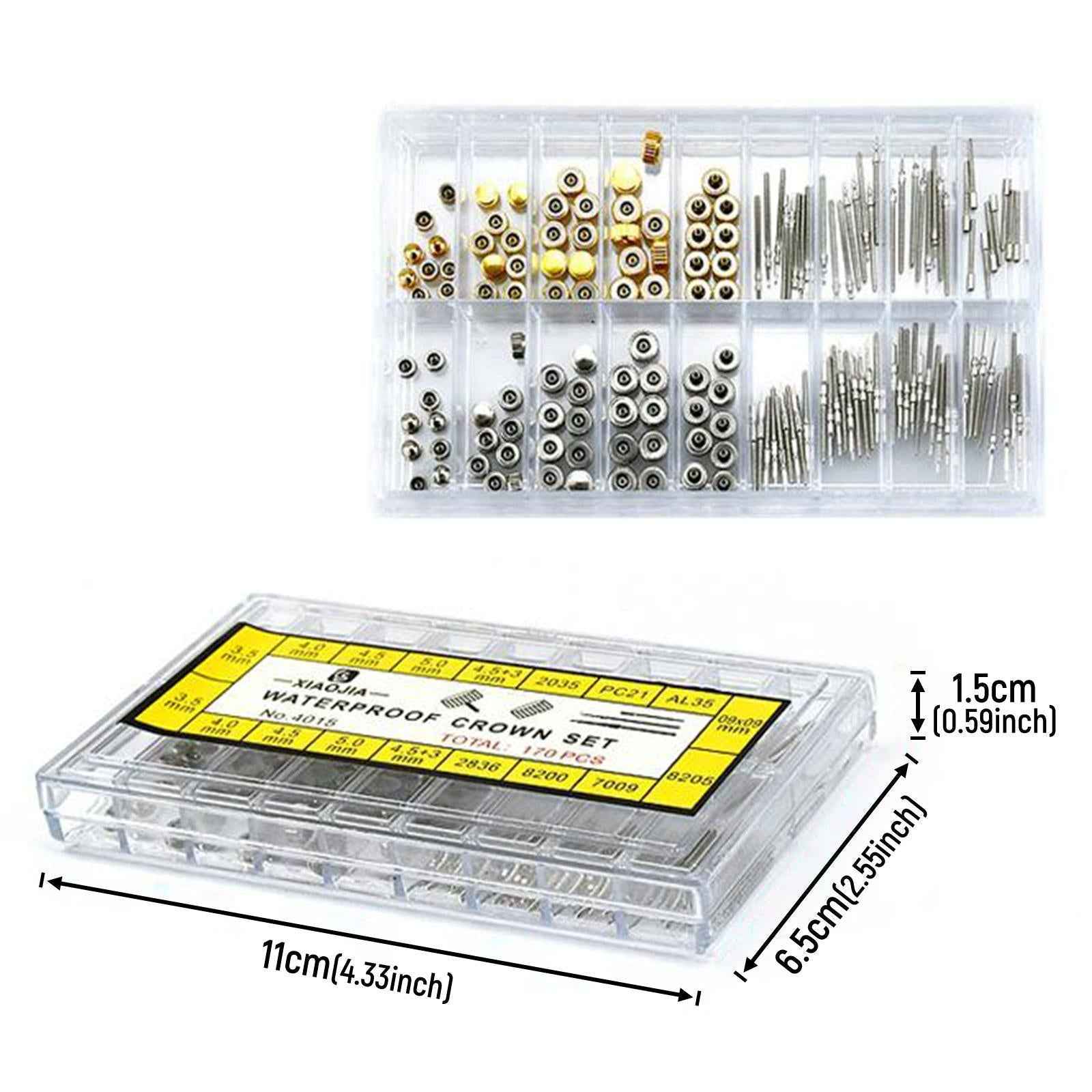 Stainless Steel Watch Crown Replacement Kit Tool Parts for Watch Repairers