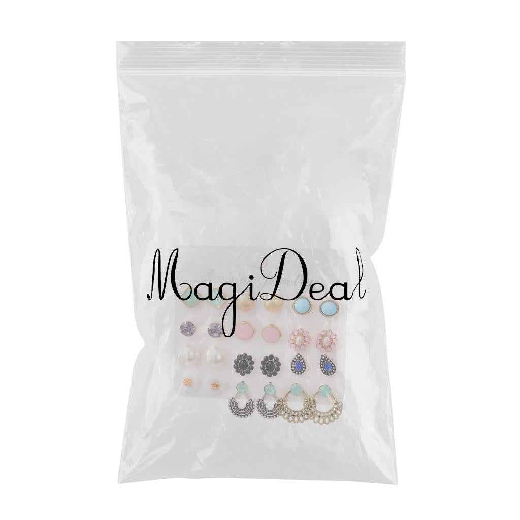 12 Pairs Hoop Earrings Set for Girls Jewel Non Piercing Accessories