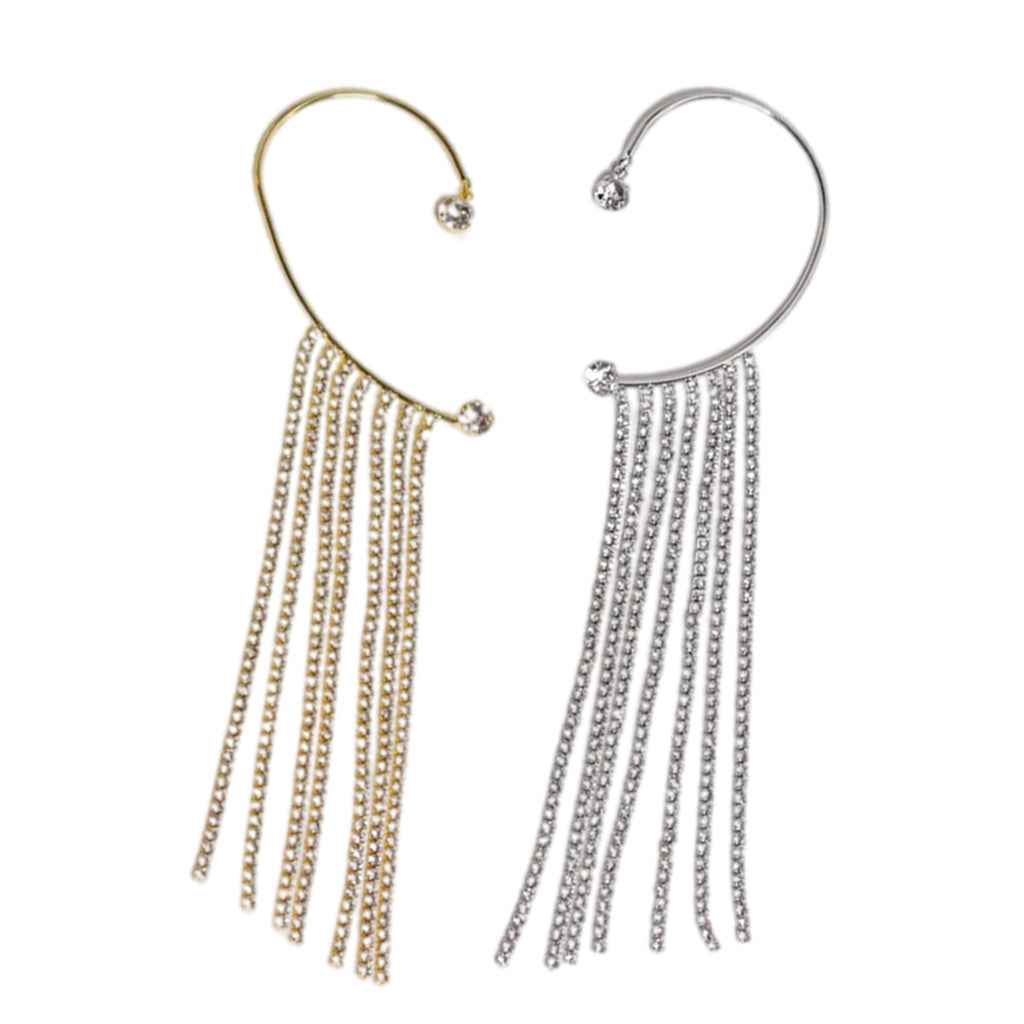 Ear Bone Clip Earring Fashion Retro No Piercing Jewelry for Party Gifts Golden Right