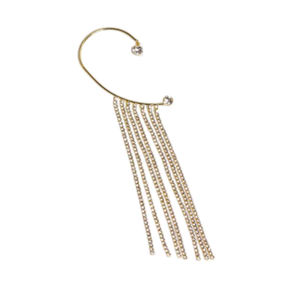 Ear Bone Clip Earring Fashion Retro No Piercing Jewelry for Party Gifts Golden Right