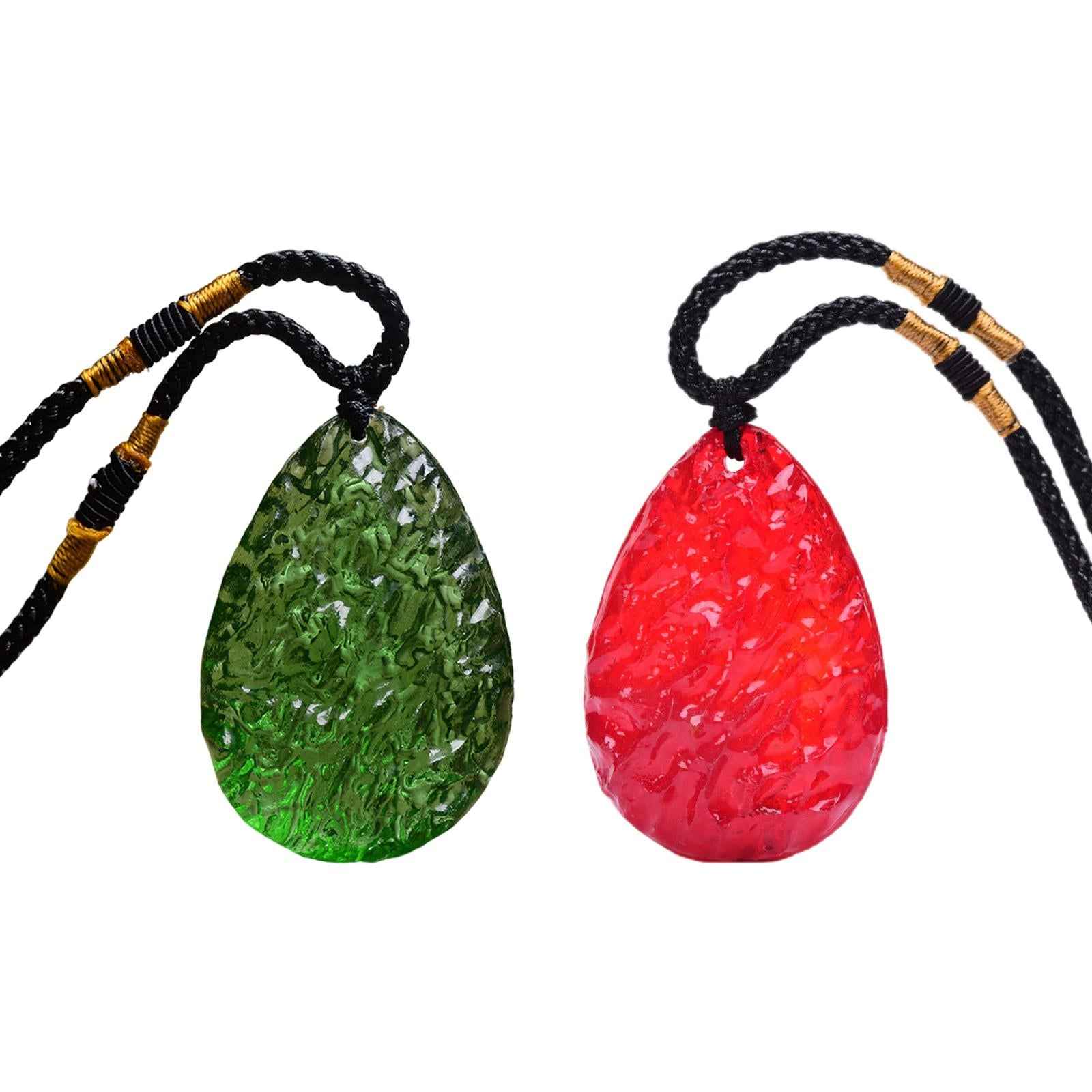 Pendant Gifts Natural Moldavite Necklace Crystal Aerolites Stone for Boys Green