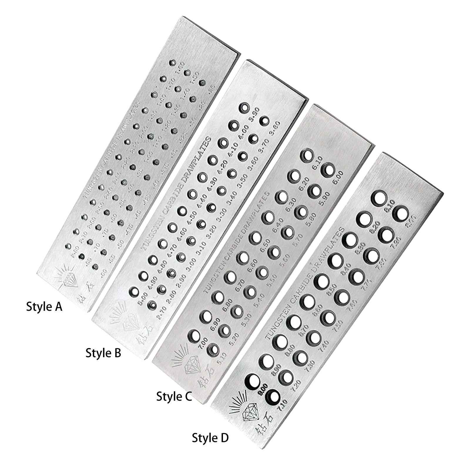 Draw Wear Resistant Jewelry Wire Drawplate for Jewelry Making Crafting Style A