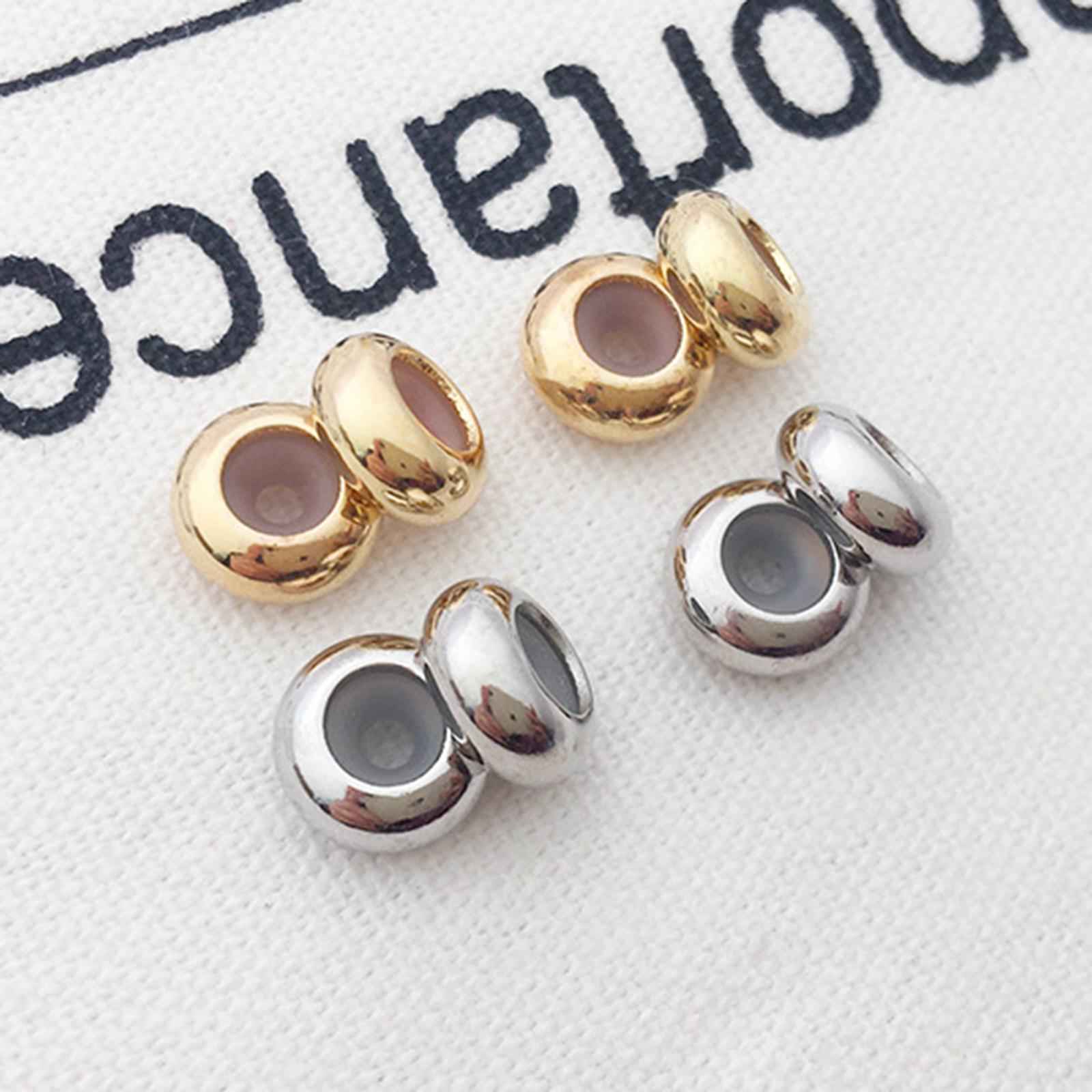 20Pcs Positioning Beads Small 8mm for DIY Crafts Findings Accessories Gold