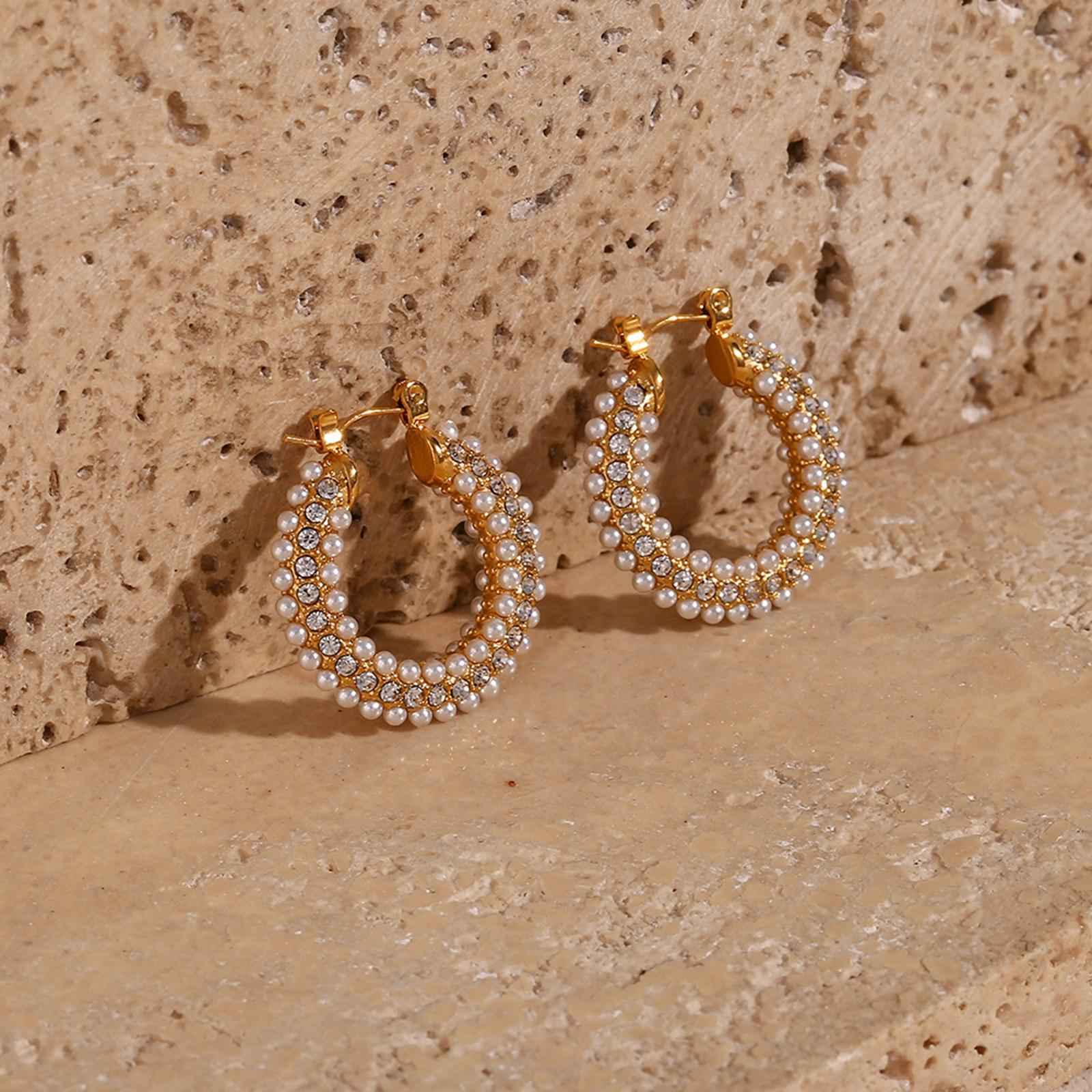 Chic Earrings Stainless Steel Jewelry Ear Loops Delicate for daily
