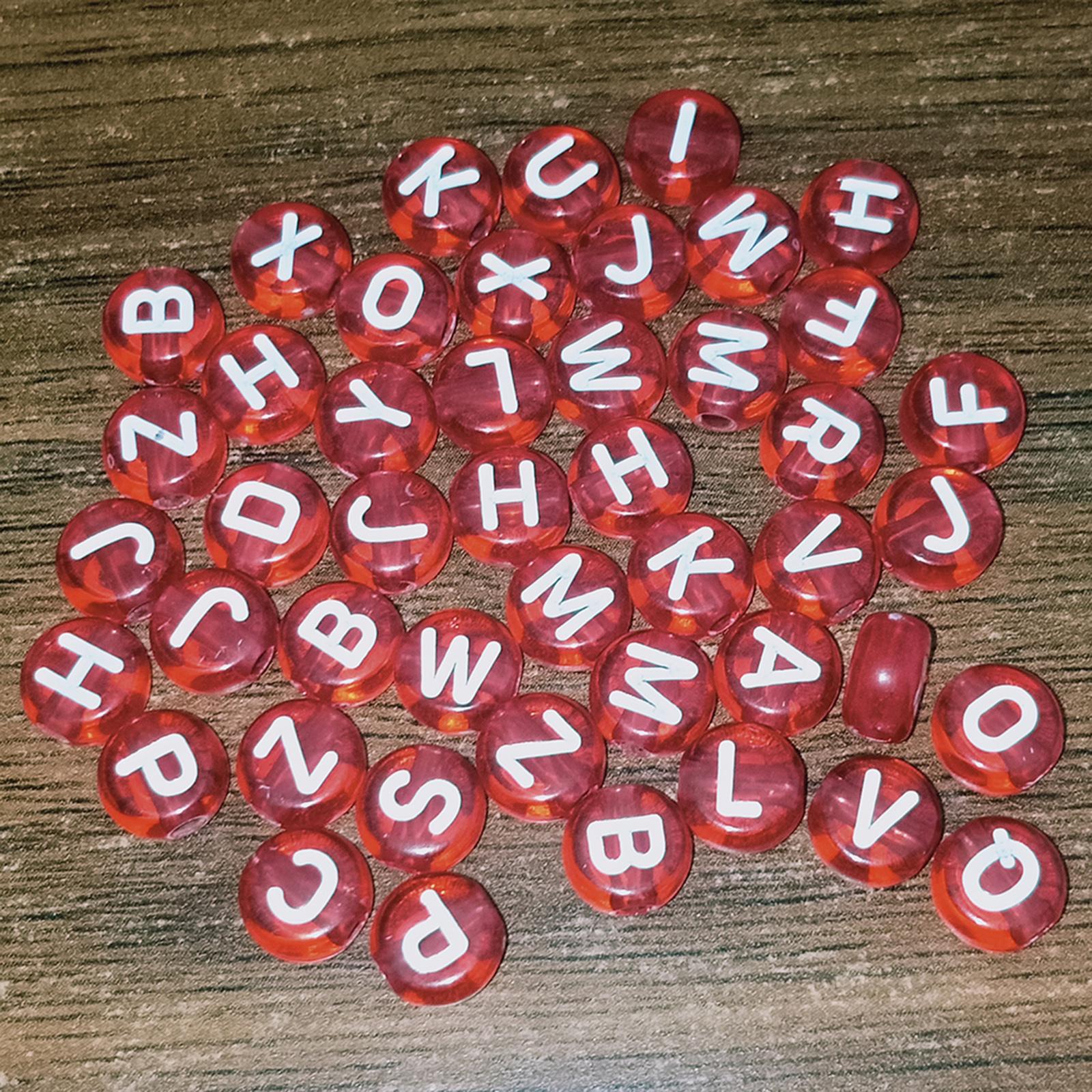 2x200Pcs Acrylic Jewelry Beads Round for Bracelets Key Chains Handmade Gift style D