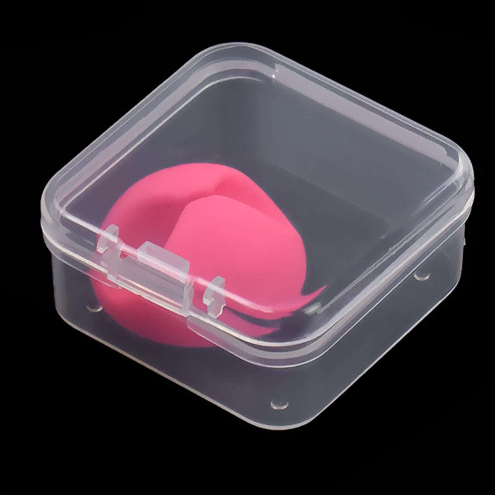 2x6x Mini Jewelry Storage Box Transparent Square with Lid for Earplugs Crafts M