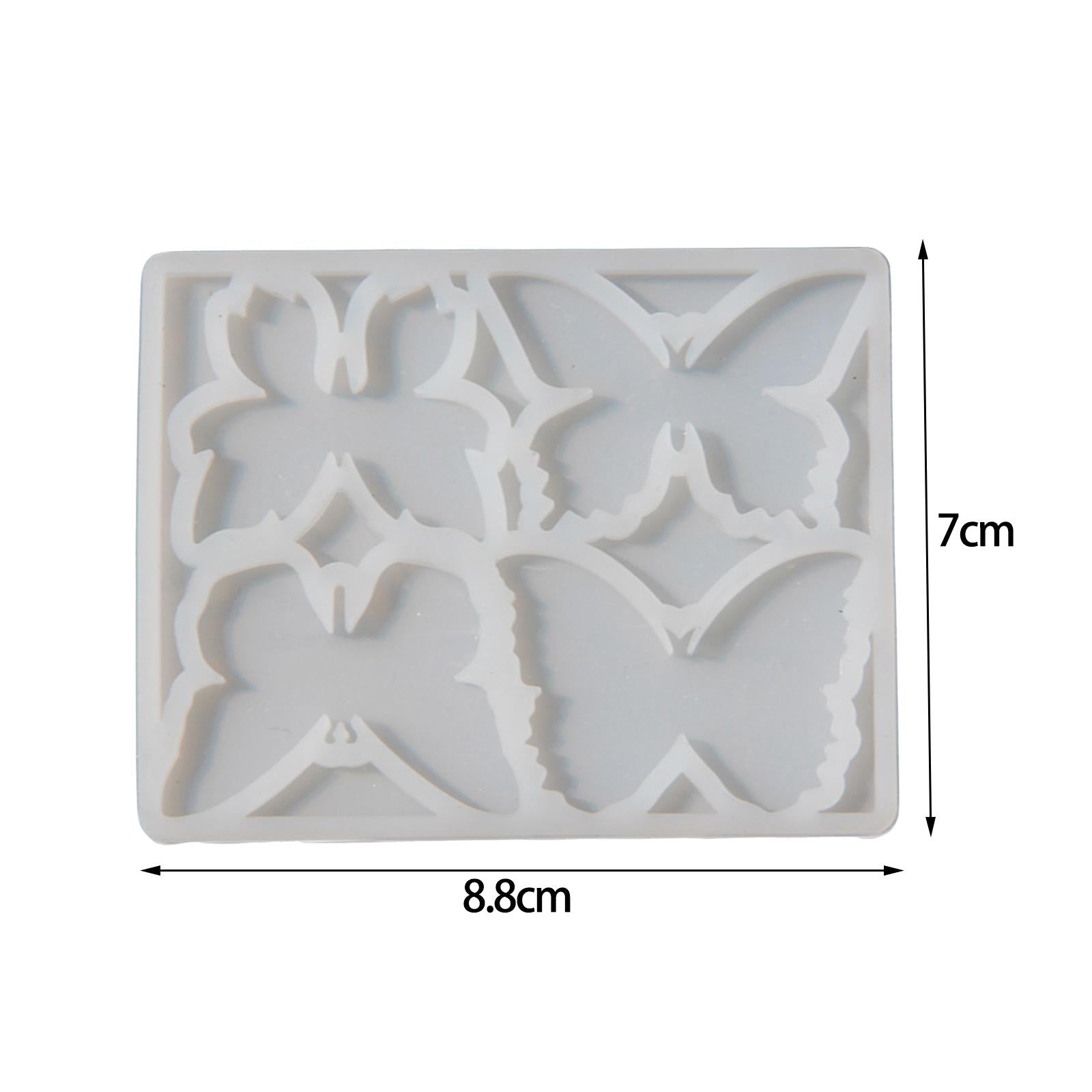 3xSilicone Casting Butterfly Shapes Flexible for DIY Earring candy Decor