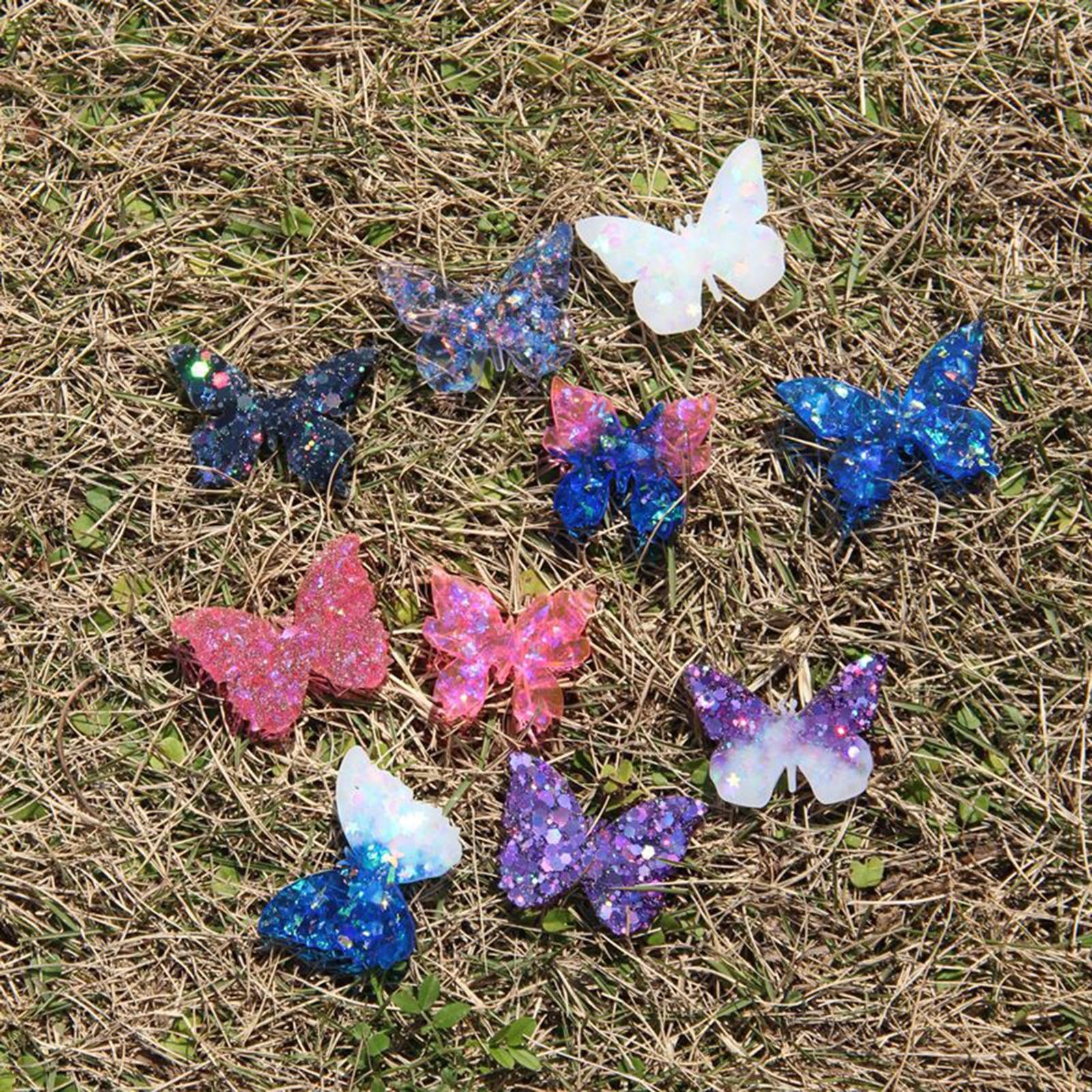 3xSilicone Casting Butterfly Shapes Flexible for DIY Earring candy Decor