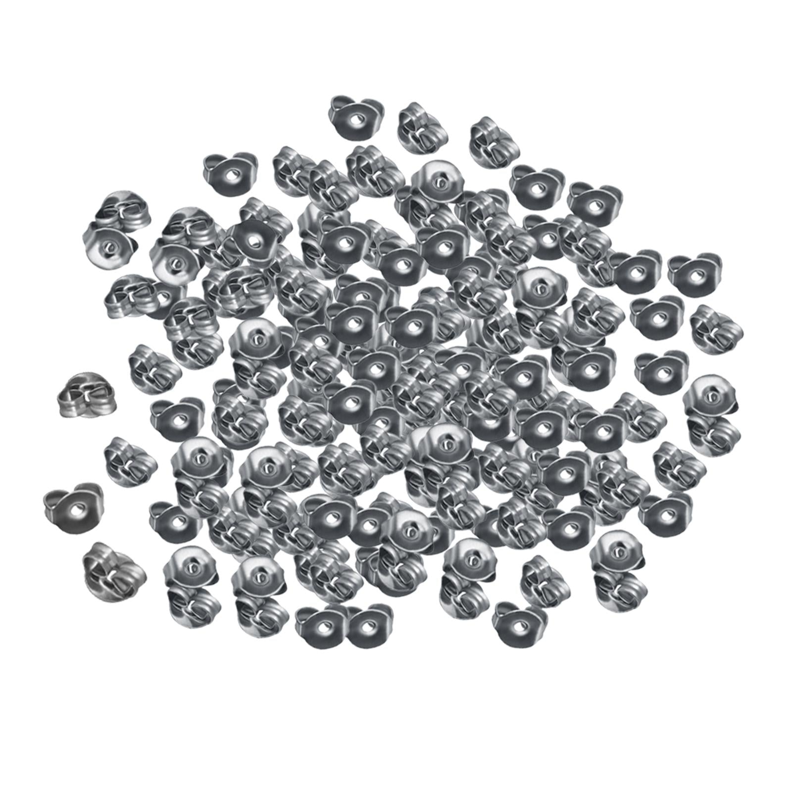 3x100x Earring Backs Replacements Back Pads Earring Stoppers 4mmx5mm for Studs