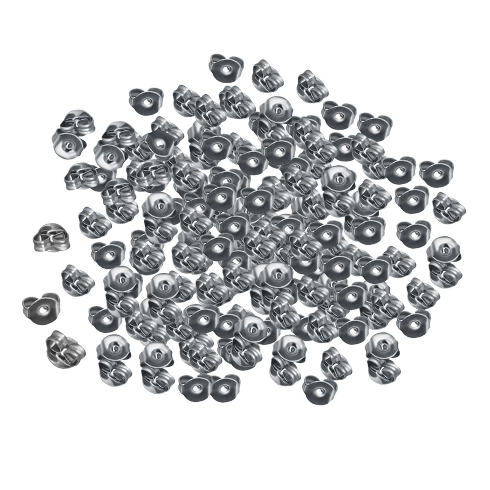 3x100x Earring Backs Replacements Back Pads Earring Stoppers 4mmx5mm for Studs