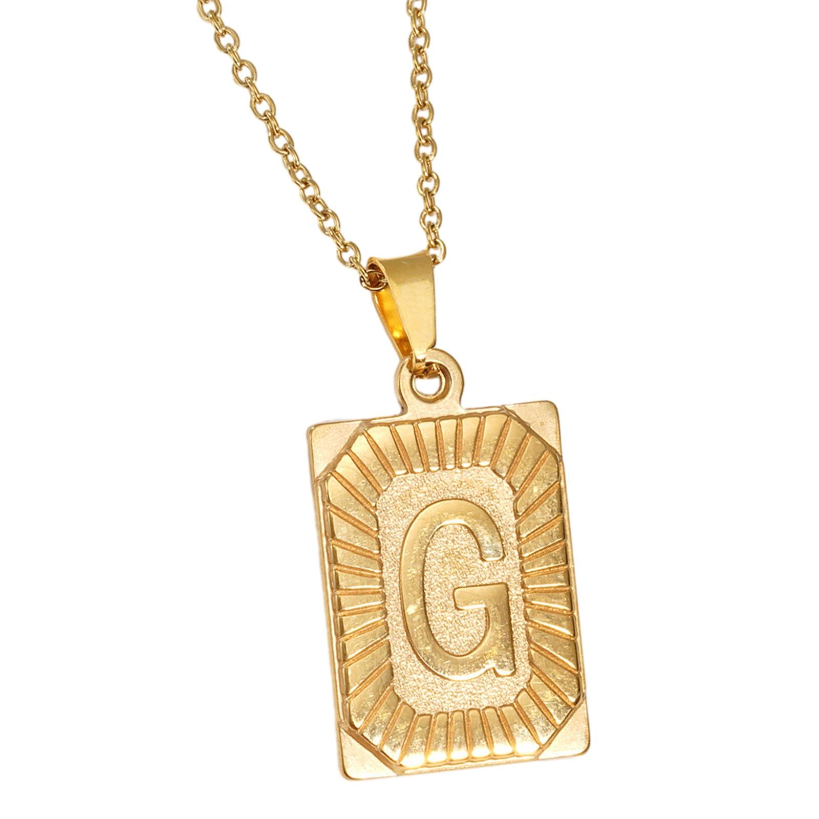 Letter Pendant Necklace Cool Punk for Graduation Valentine's Day Anniversary G