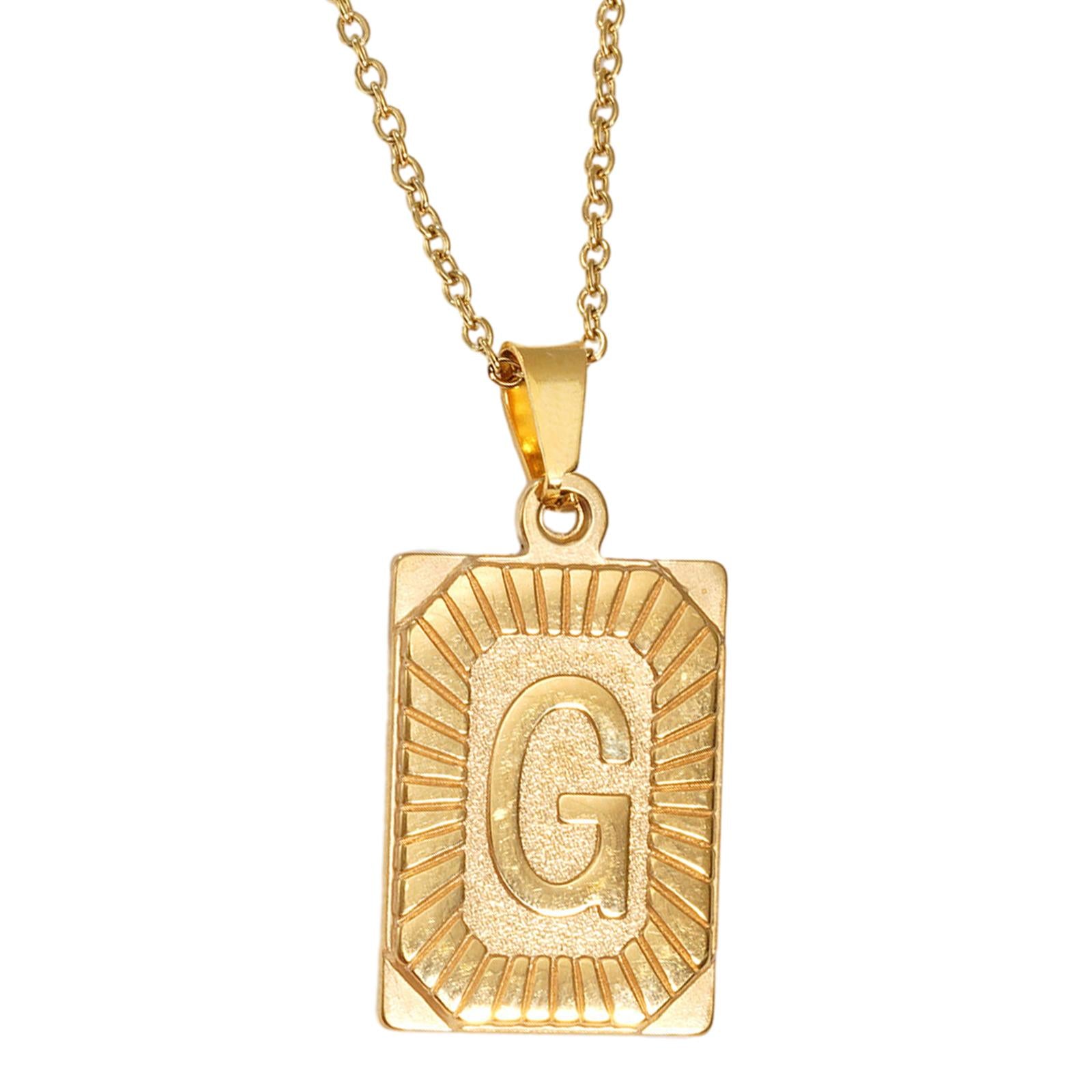 Letter Pendant Necklace Cool Punk for Graduation Valentine's Day Anniversary G