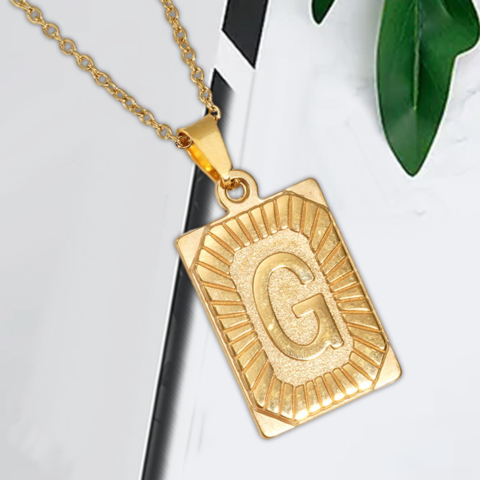 Letter Pendant Necklace Cool Punk for Graduation Valentine's Day Anniversary G