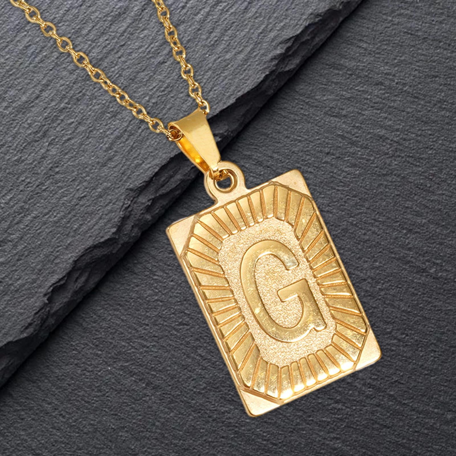 Letter Pendant Necklace Cool Punk for Graduation Valentine's Day Anniversary G