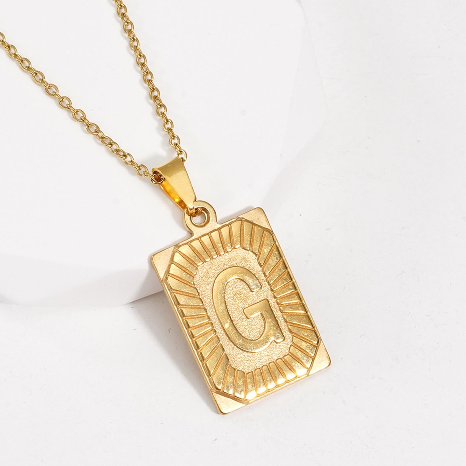 Letter Pendant Necklace Cool Punk for Graduation Valentine's Day Anniversary G