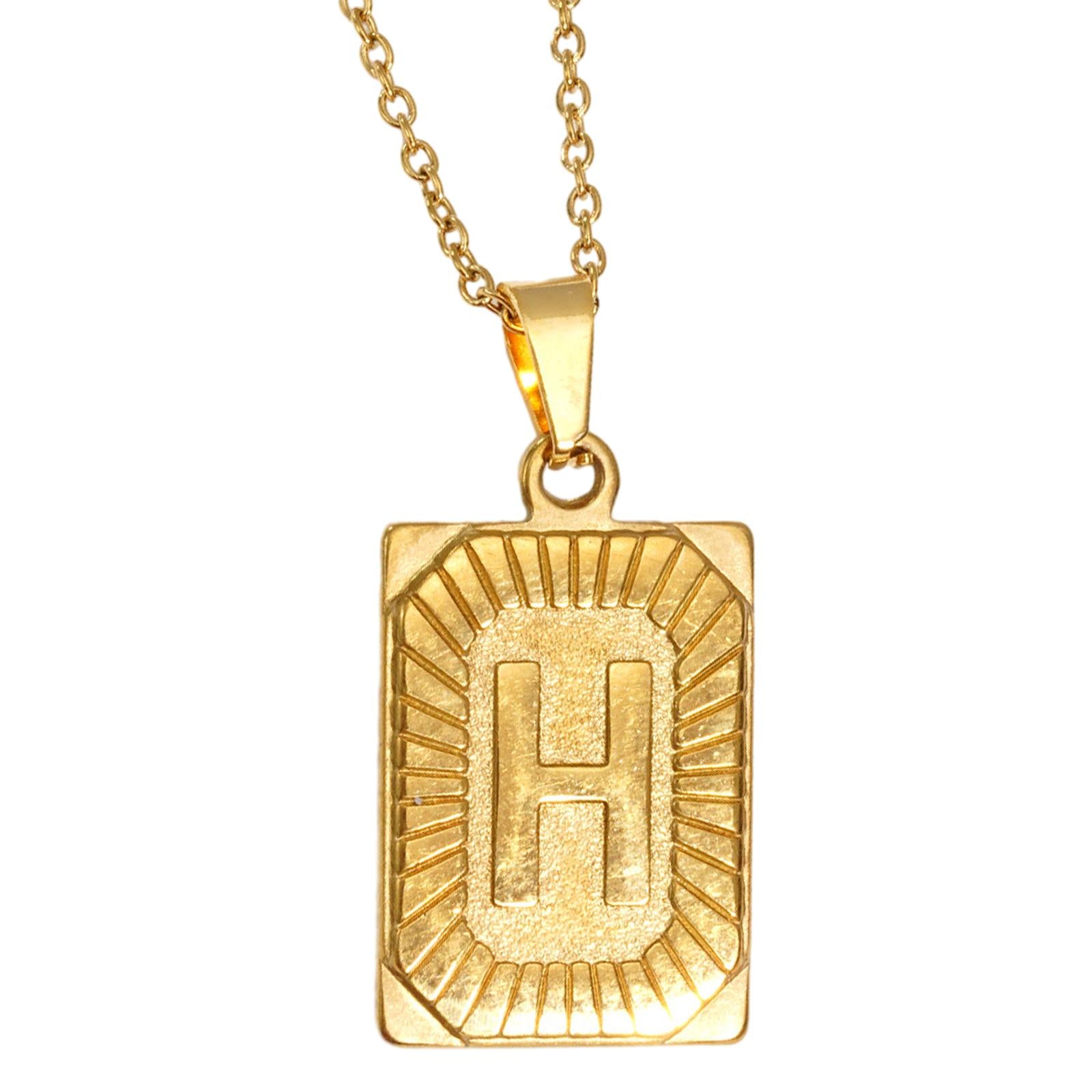 Letter Pendant Necklace Cool Punk for Graduation Valentine's Day Anniversary H