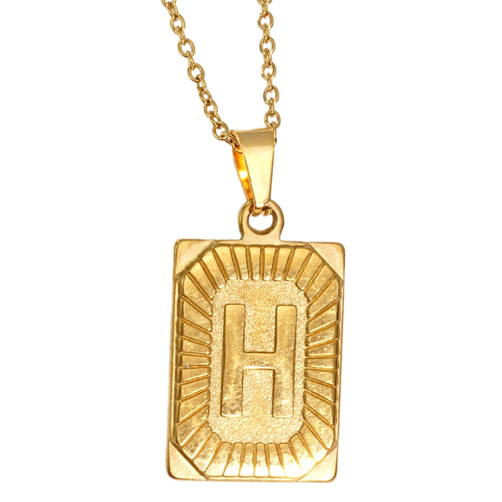 Letter Pendant Necklace Cool Punk for Graduation Valentine's Day Anniversary H
