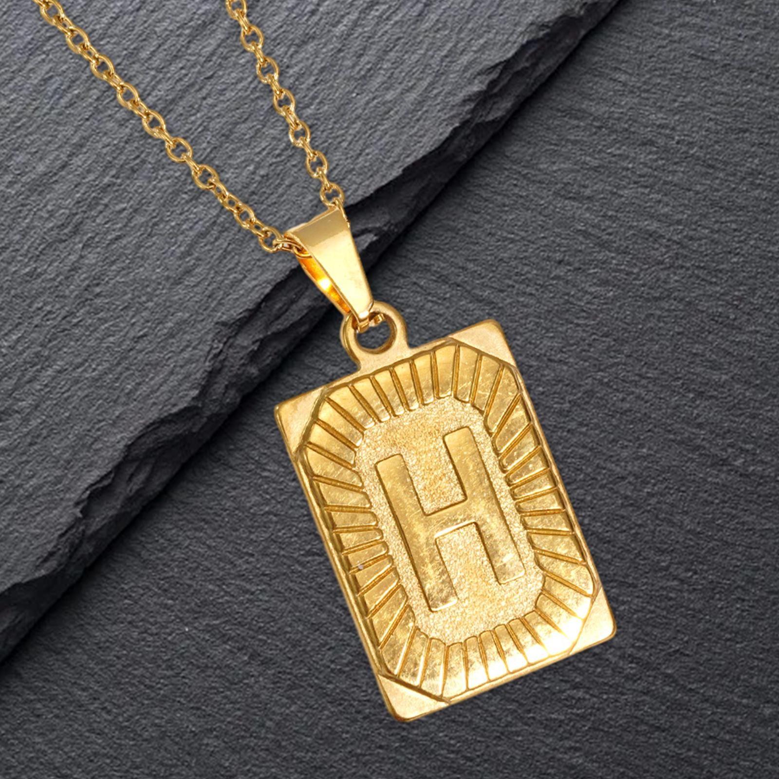 Letter Pendant Necklace Cool Punk for Graduation Valentine's Day Anniversary H