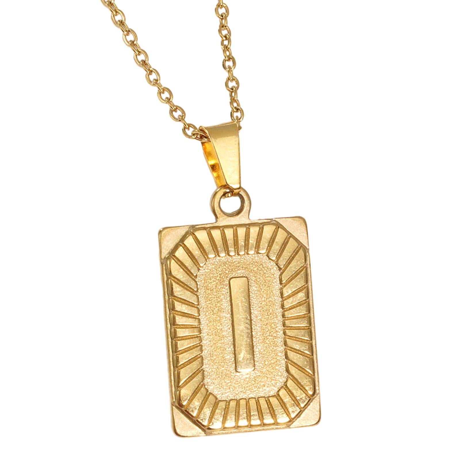 Letter Pendant Necklace Cool Punk for Graduation Valentine's Day Anniversary I