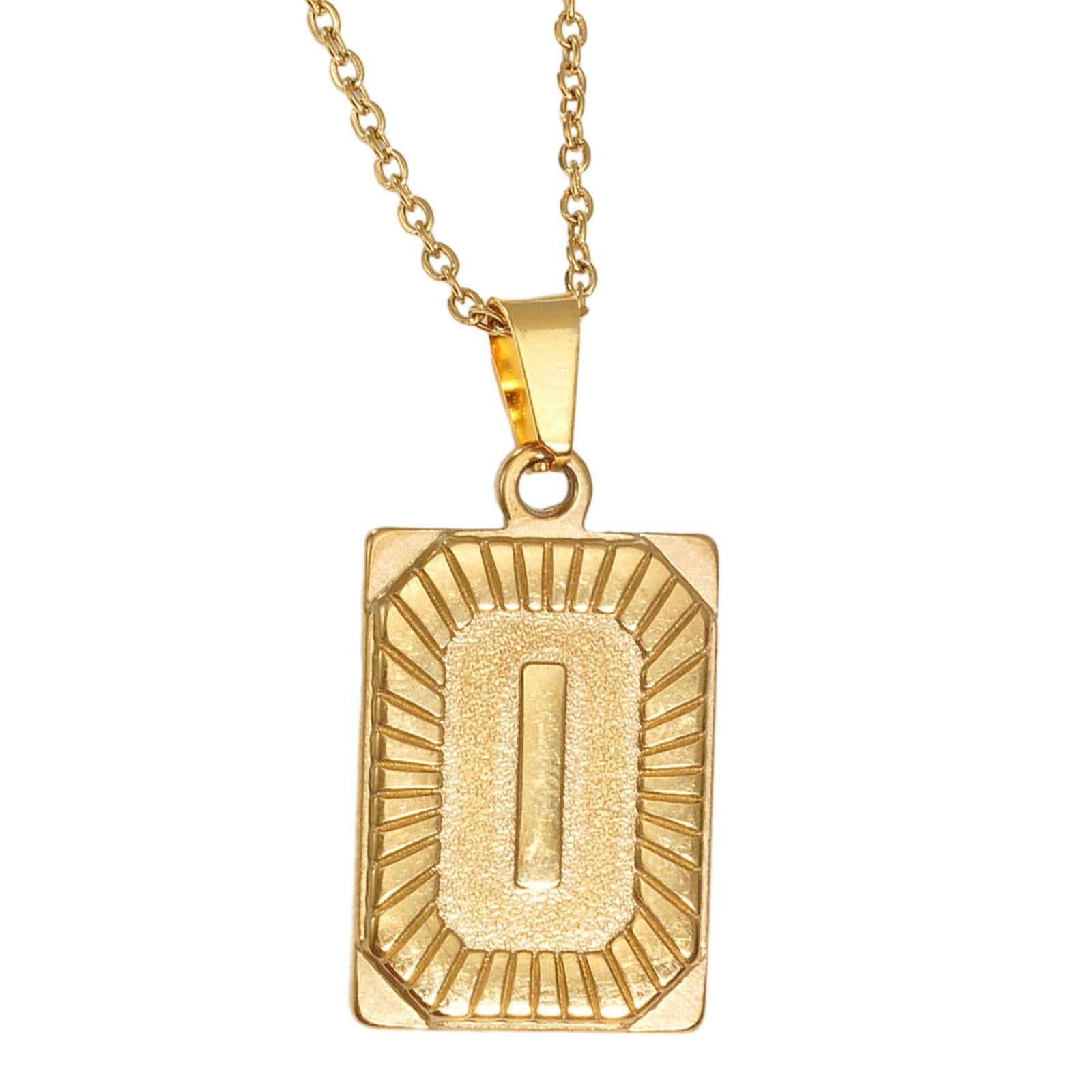 Letter Pendant Necklace Cool Punk for Graduation Valentine's Day Anniversary I