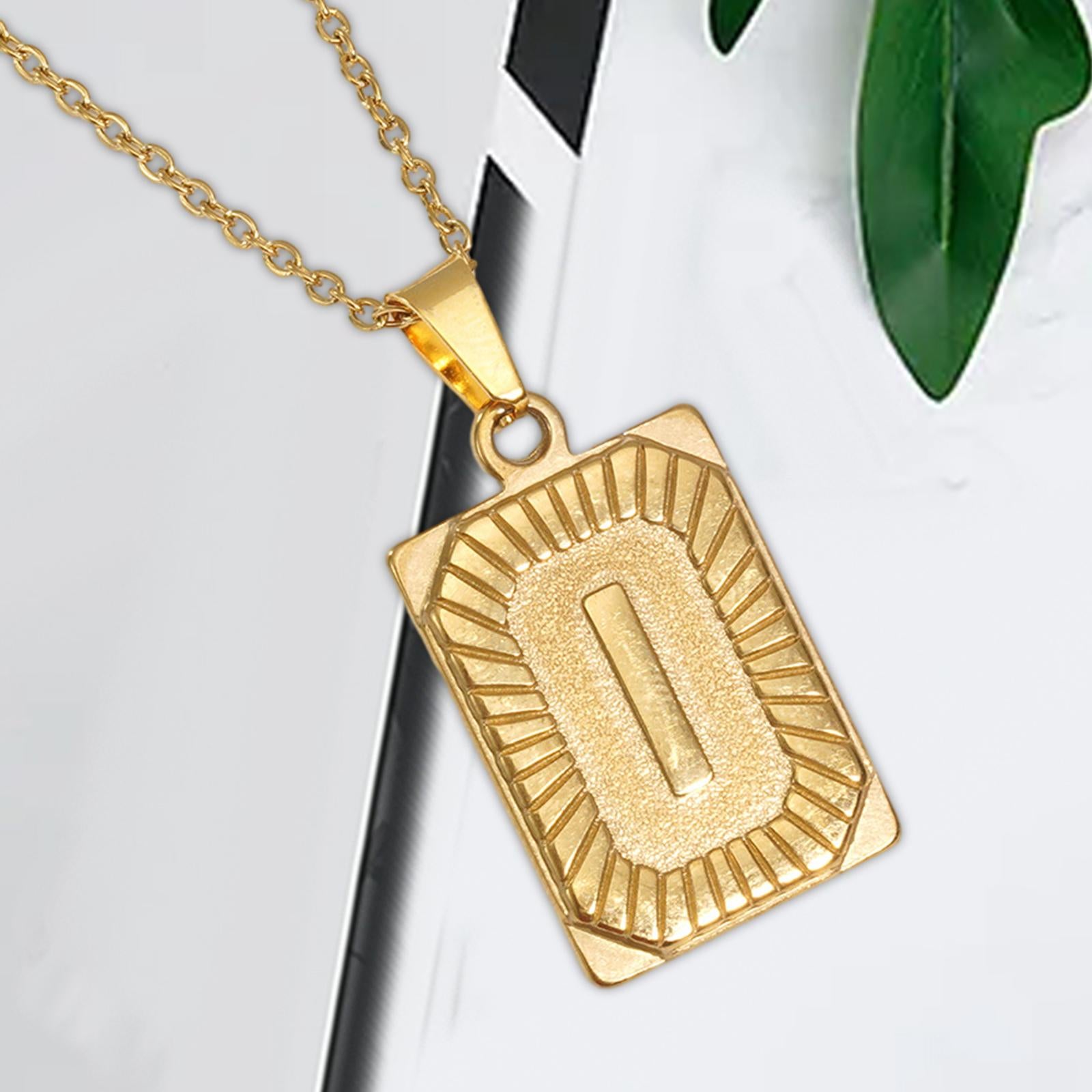 Letter Pendant Necklace Cool Punk for Graduation Valentine's Day Anniversary I