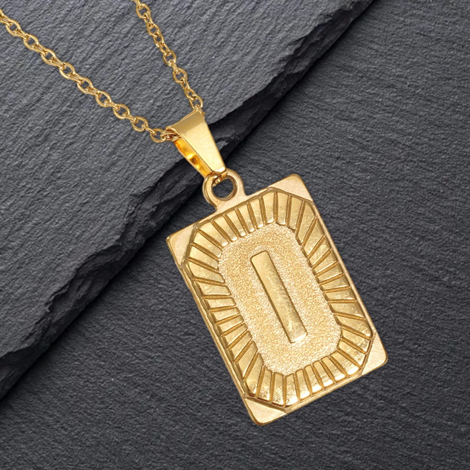 Letter Pendant Necklace Cool Punk for Graduation Valentine's Day Anniversary I