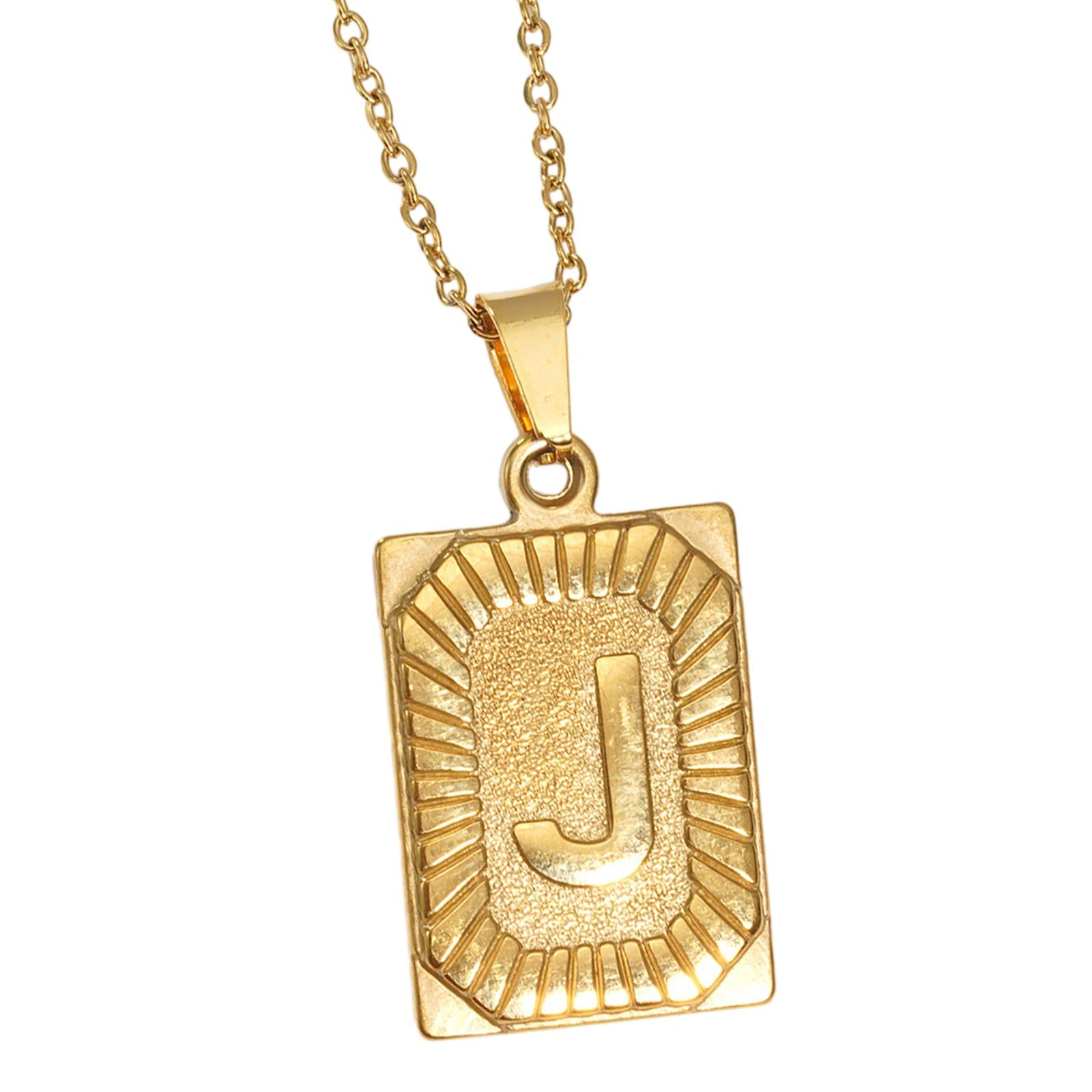 Letter Pendant Necklace Cool Punk for Graduation Valentine's Day Anniversary J
