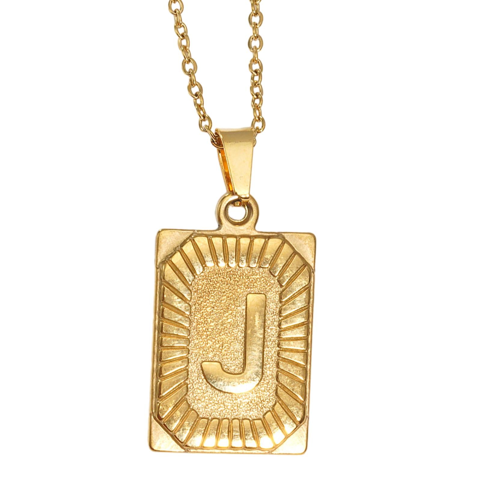 Letter Pendant Necklace Cool Punk for Graduation Valentine's Day Anniversary J