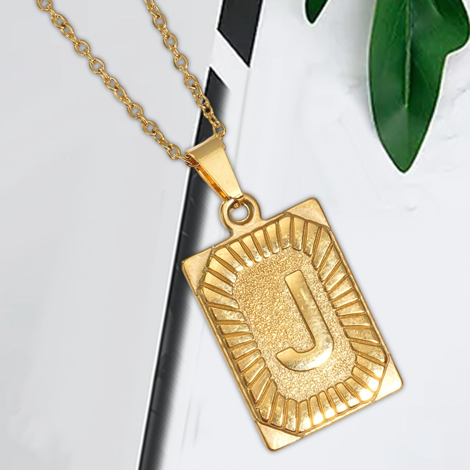 Letter Pendant Necklace Cool Punk for Graduation Valentine's Day Anniversary J