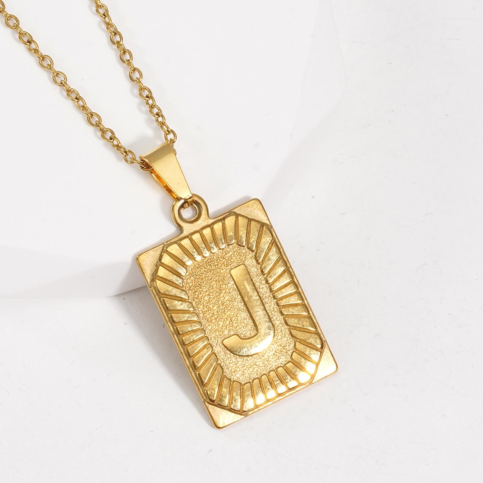 Letter Pendant Necklace Cool Punk for Graduation Valentine's Day Anniversary J
