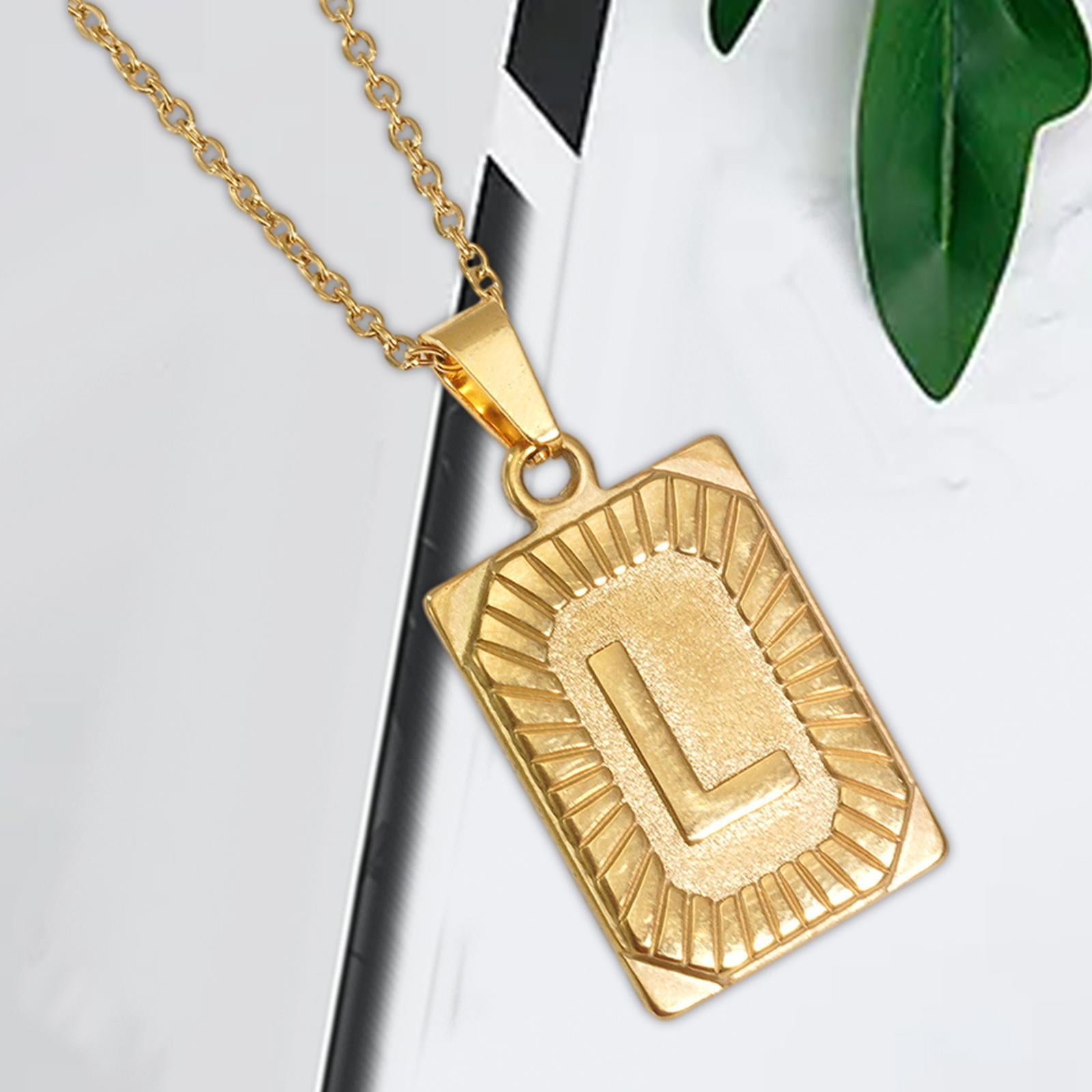 Letter Pendant Necklace Cool Punk for Graduation Valentine's Day Anniversary L