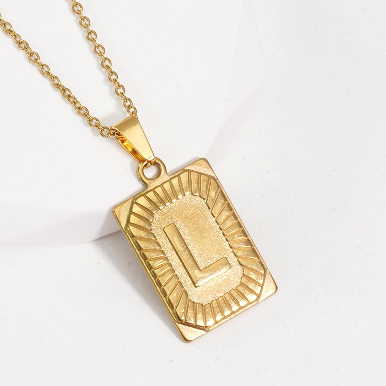 Letter Pendant Necklace Cool Punk for Graduation Valentine's Day Anniversary L