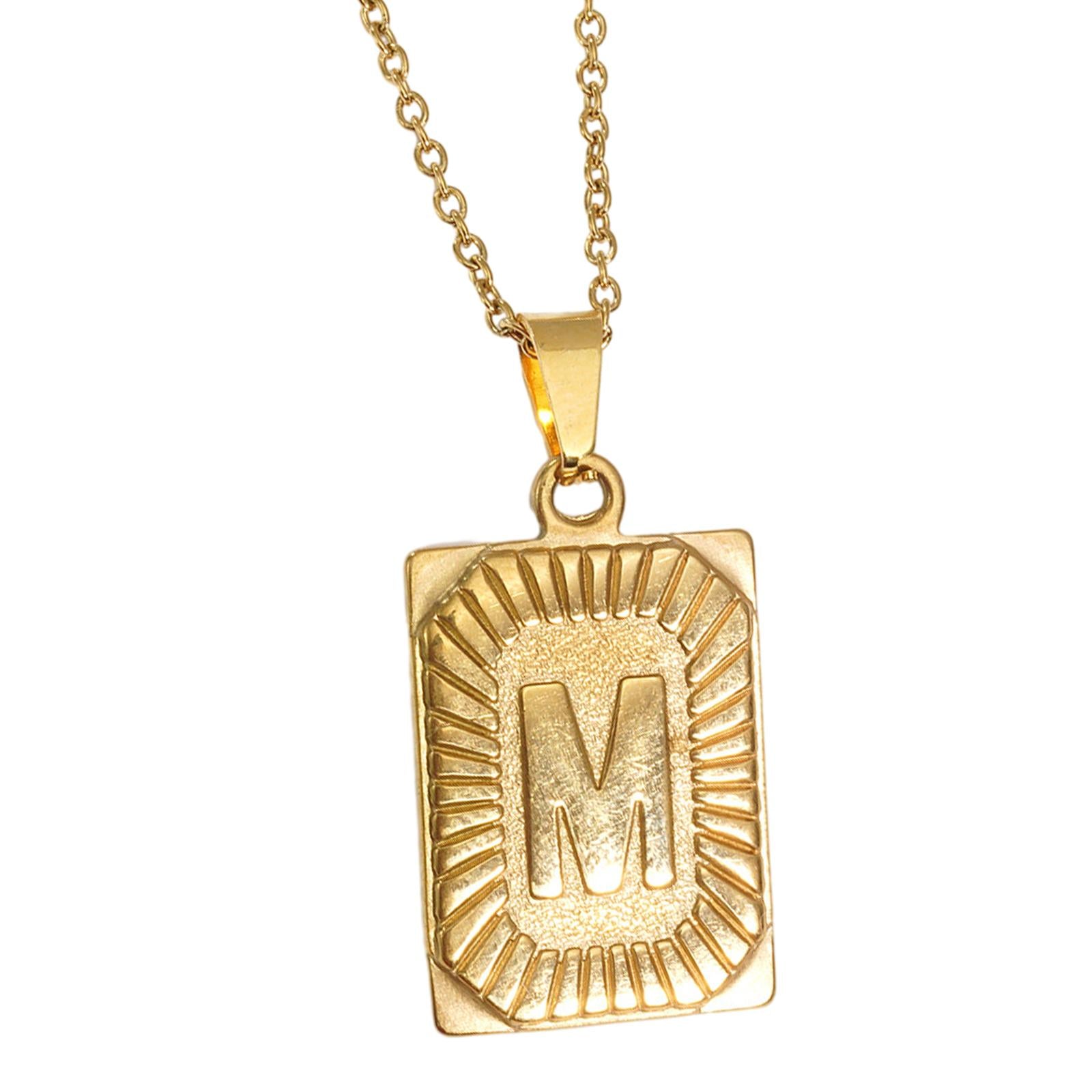 Letter Pendant Necklace Cool Punk for Graduation Valentine's Day Anniversary M