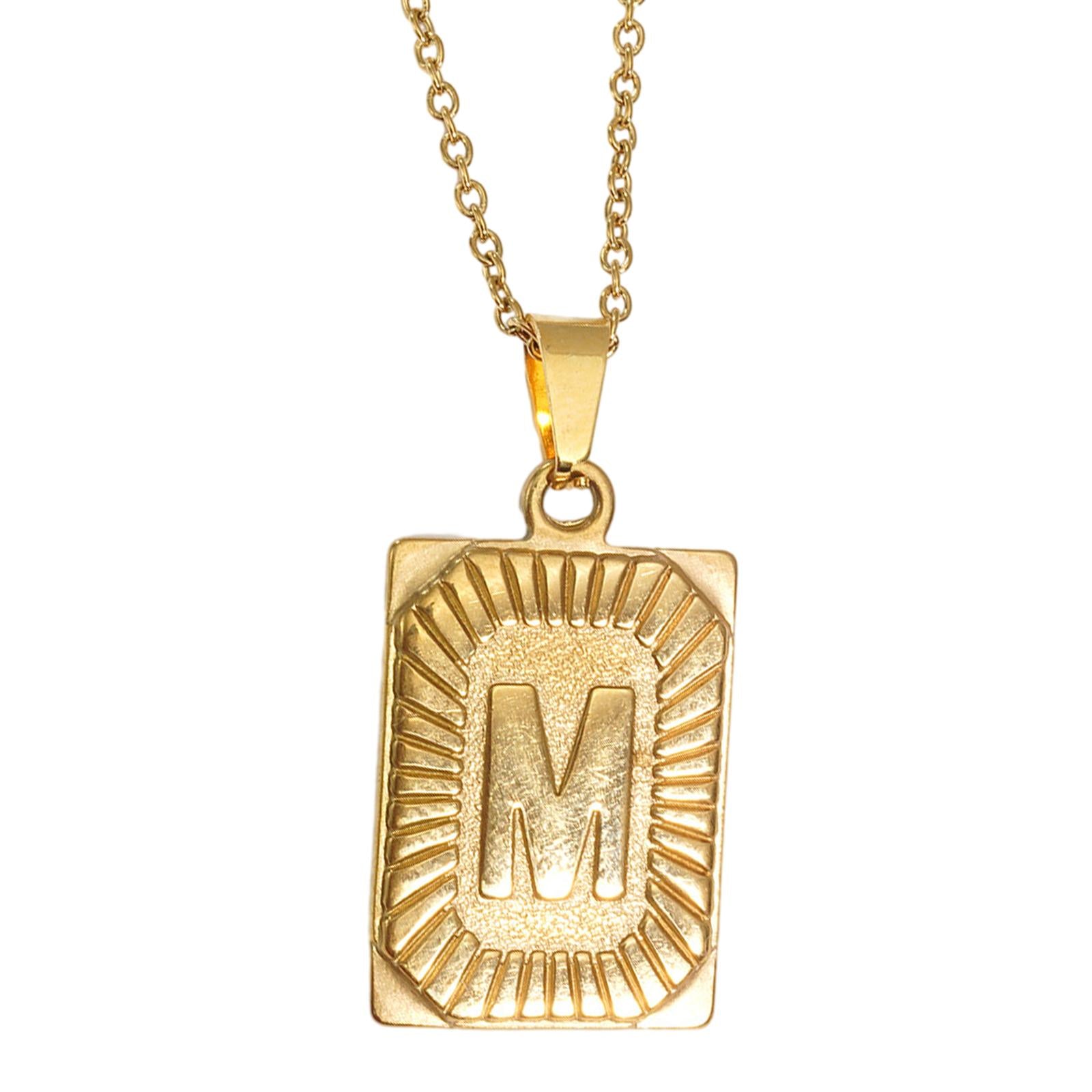 Letter Pendant Necklace Cool Punk for Graduation Valentine's Day Anniversary M