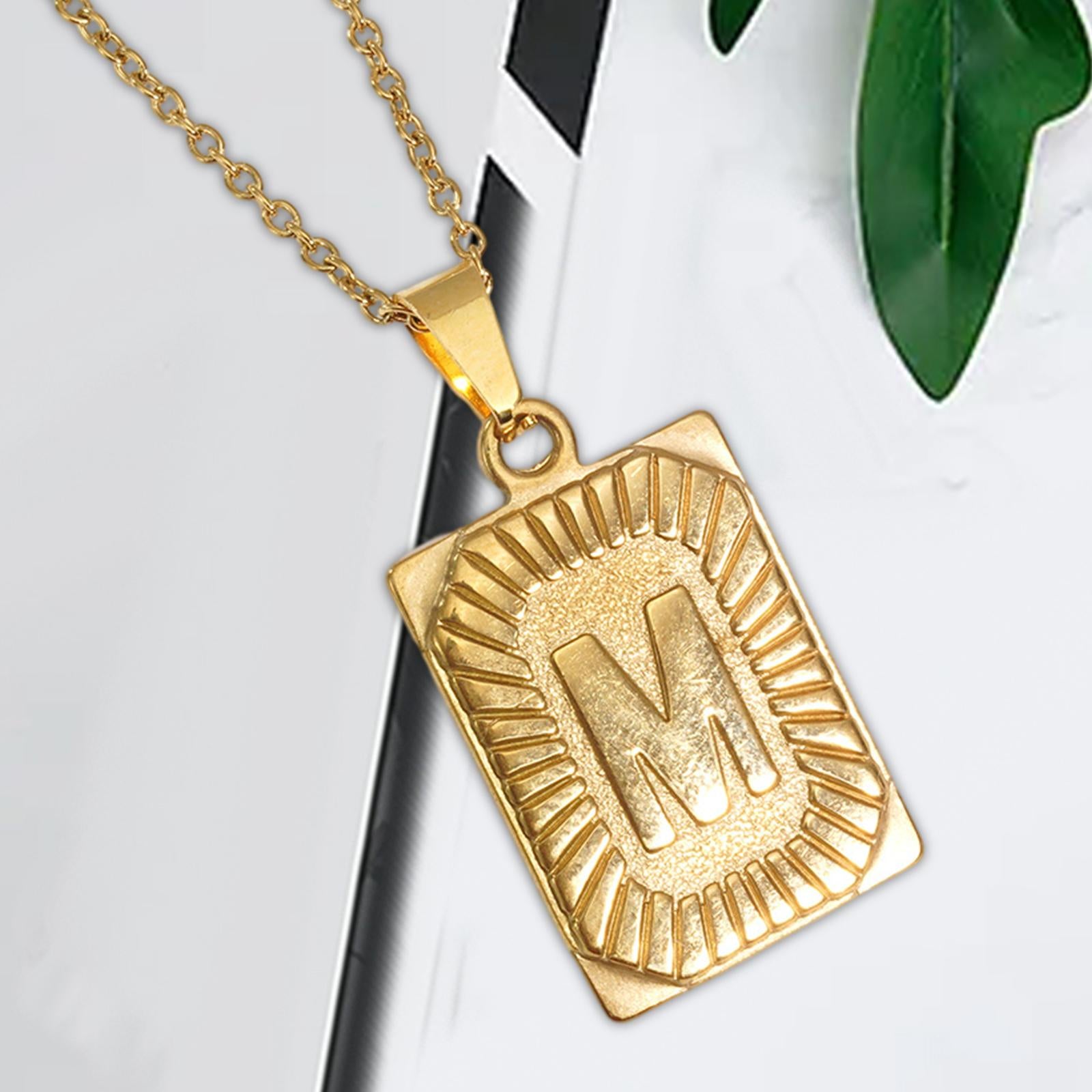 Letter Pendant Necklace Cool Punk for Graduation Valentine's Day Anniversary M