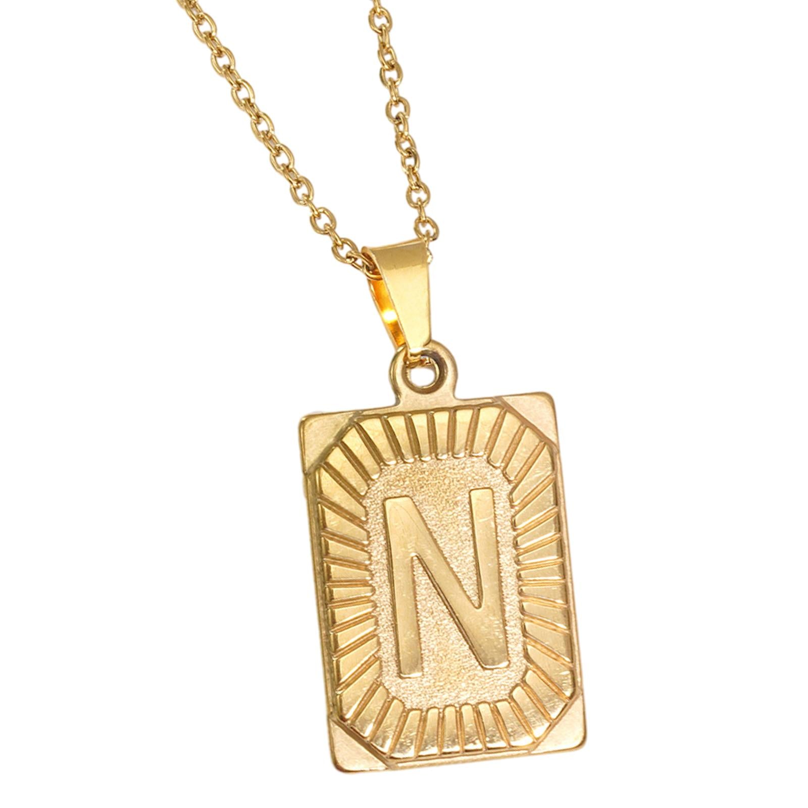 Letter Pendant Necklace Cool Punk for Graduation Valentine's Day Anniversary N