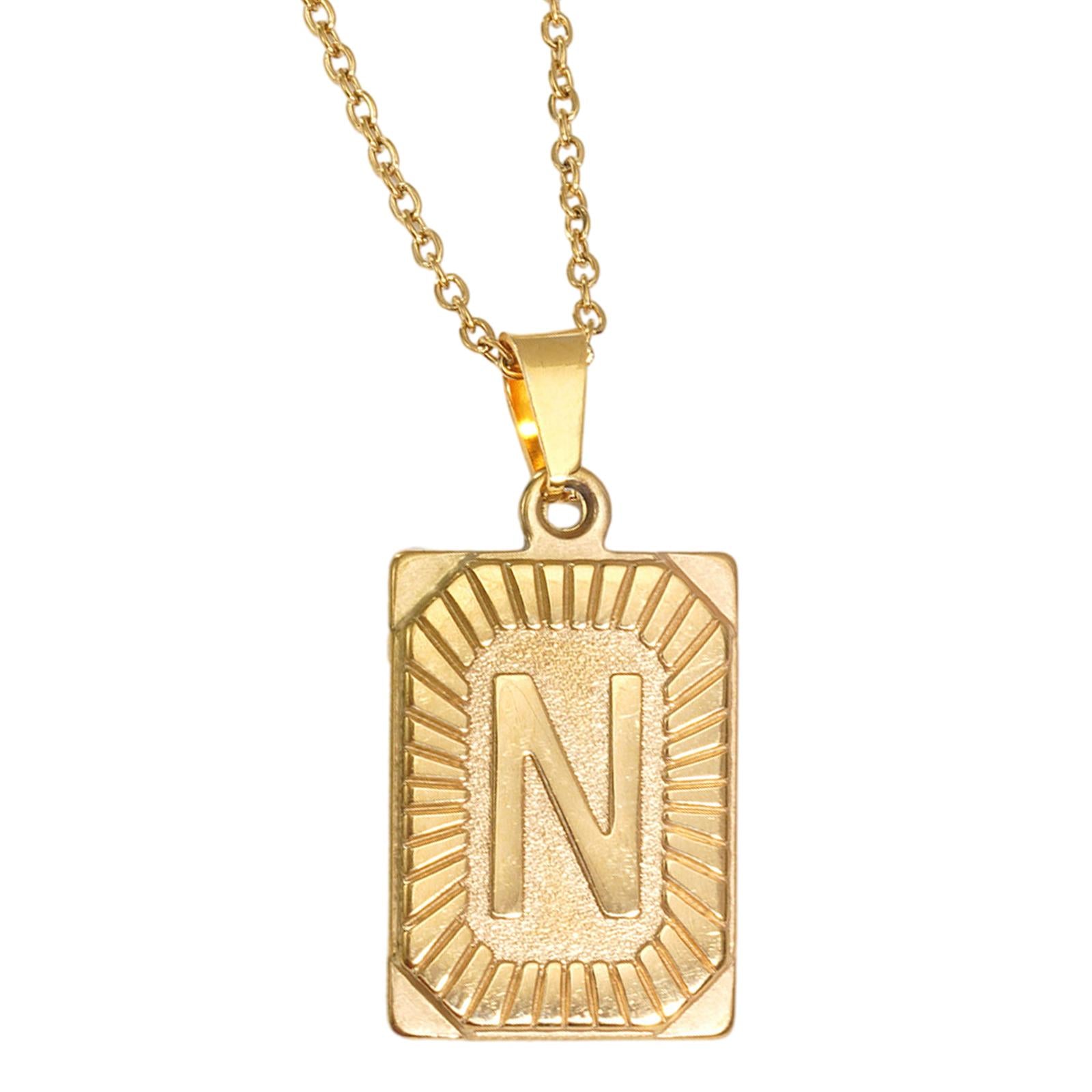 Letter Pendant Necklace Cool Punk for Graduation Valentine's Day Anniversary N