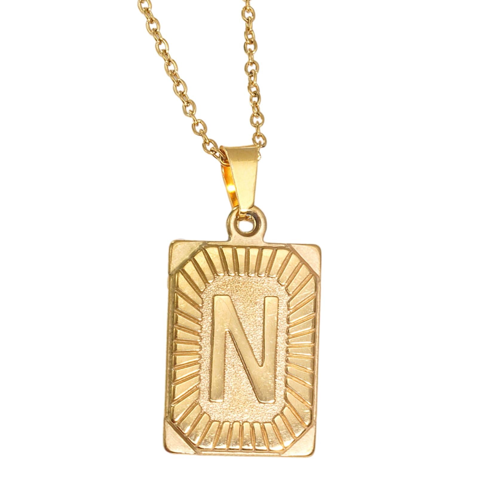 Letter Pendant Necklace Cool Punk for Graduation Valentine's Day Anniversary N